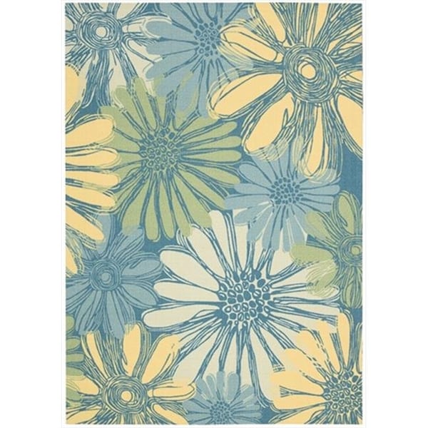 Nourison 11250 Home & Garden Area Rug Collection Blue 7 ft 9 in. x 10 ft 10 in. Rectangle 99446112507 - main
